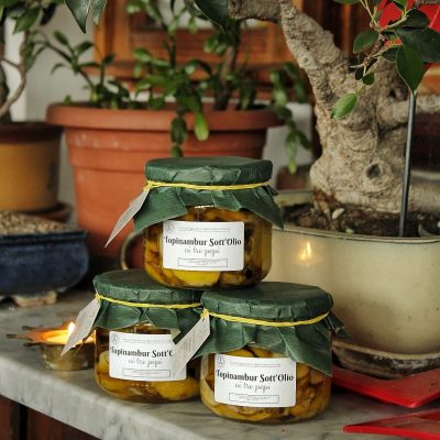 Topinambur sott'olio ai tre pepi